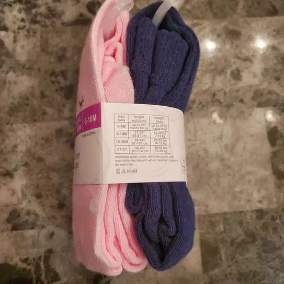 Pink Fox and Blue Toddler Tights - Picture 3 of 6